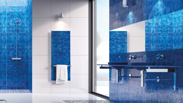 Vetro | Textured Glass Bathroom Countertops | Hastings Bath Collection